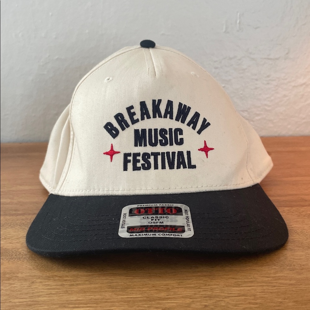 OTTO Breakaway Music Festival Cap - Black and Cream